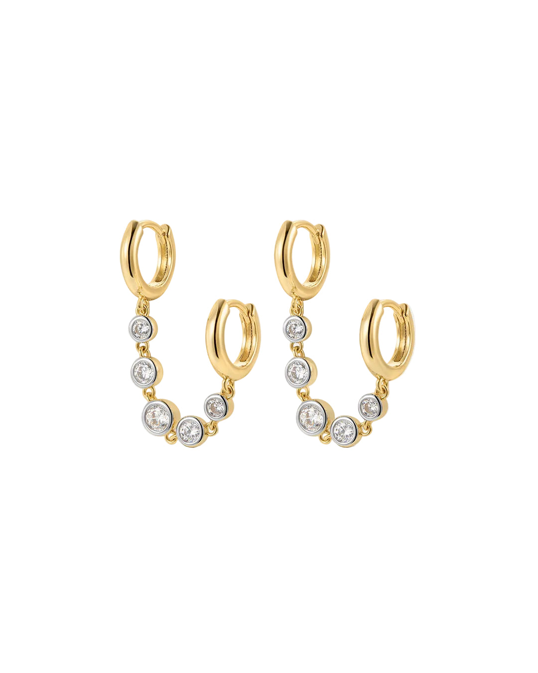 The Georgia Stone Huggies Set- Gold (Ships Late April)