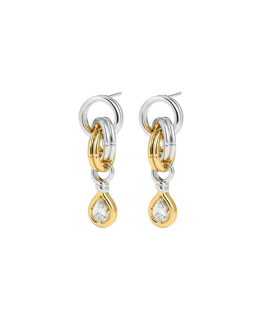 The Georgia Stone Twisted Studs- Silver