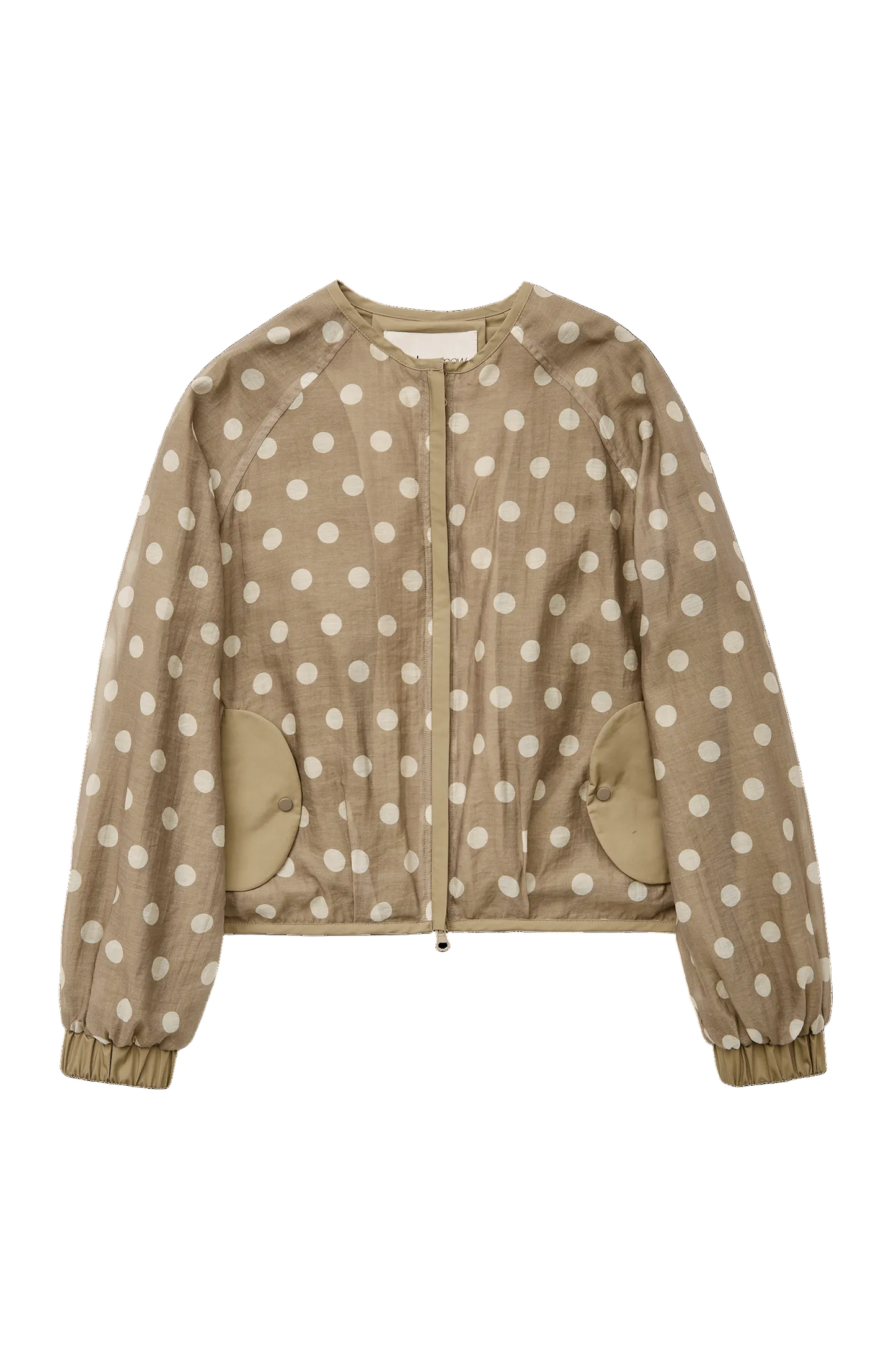 FABIO VOILE JACKET IN CREAM AND MOCHA